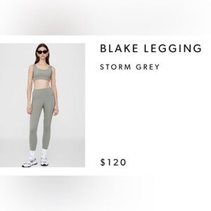 Anine Bing Blake Leggings in Storm Grey